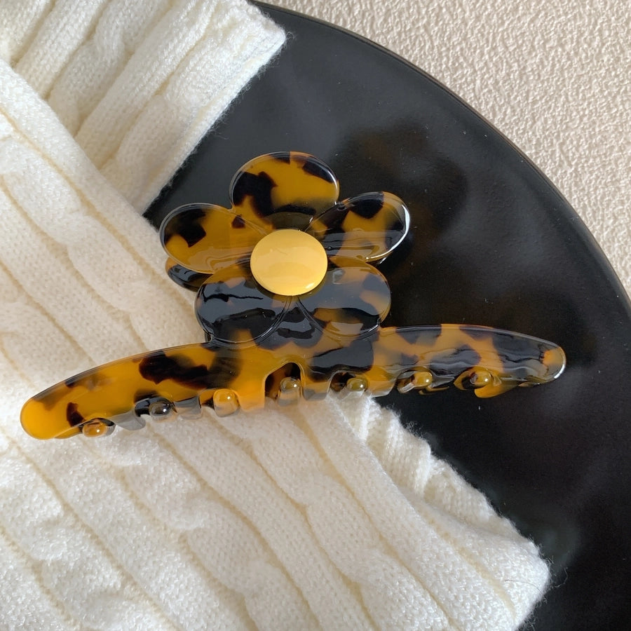 Women's Korean Style Flower Acetic acid sheets Hair Claws