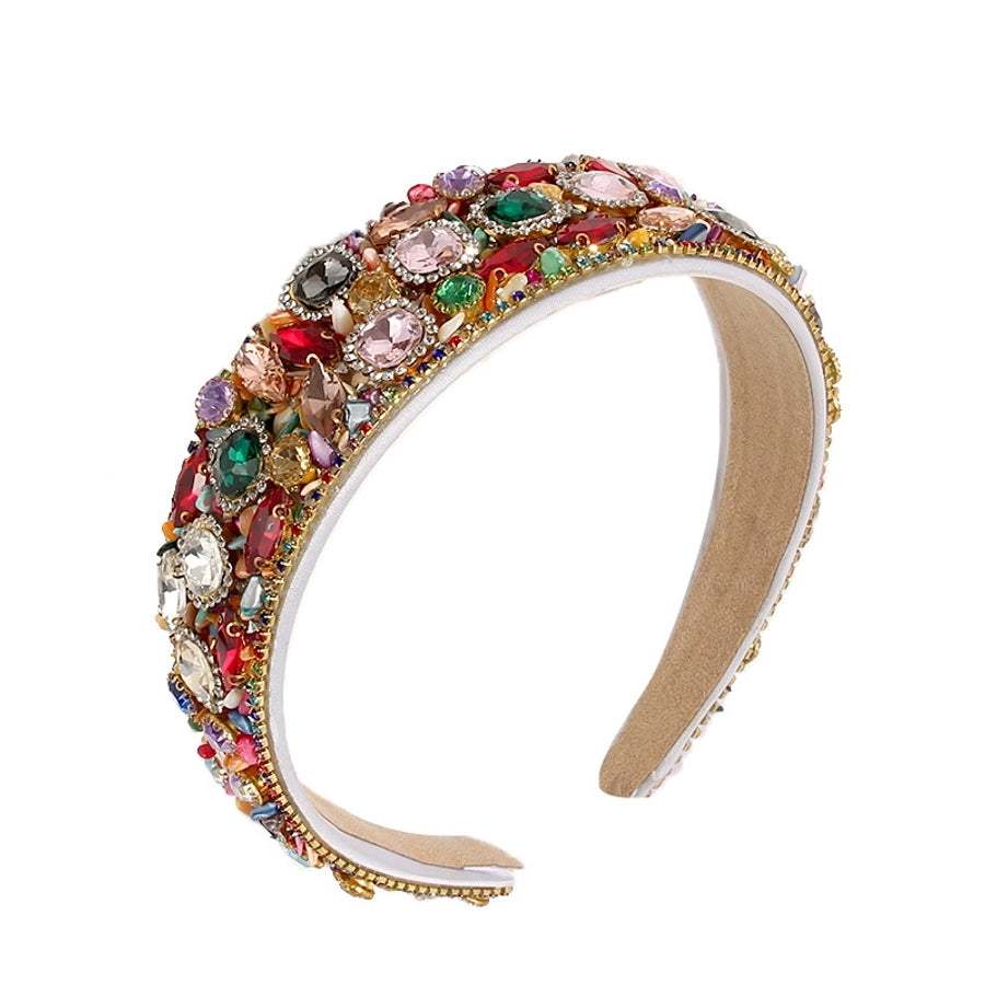 luxurious geometric rhinestone hair band