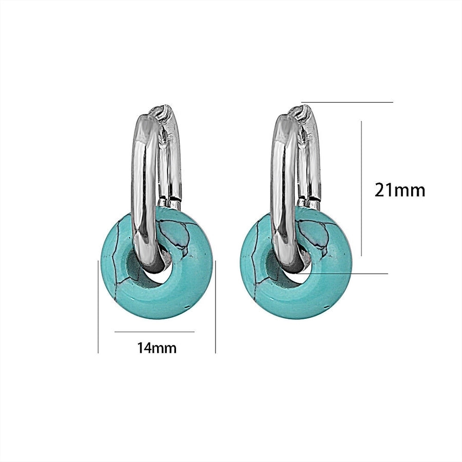 1 Pair Retro Simple Style Geometric Polishing 304 Stainless Steel Drop Earrings
