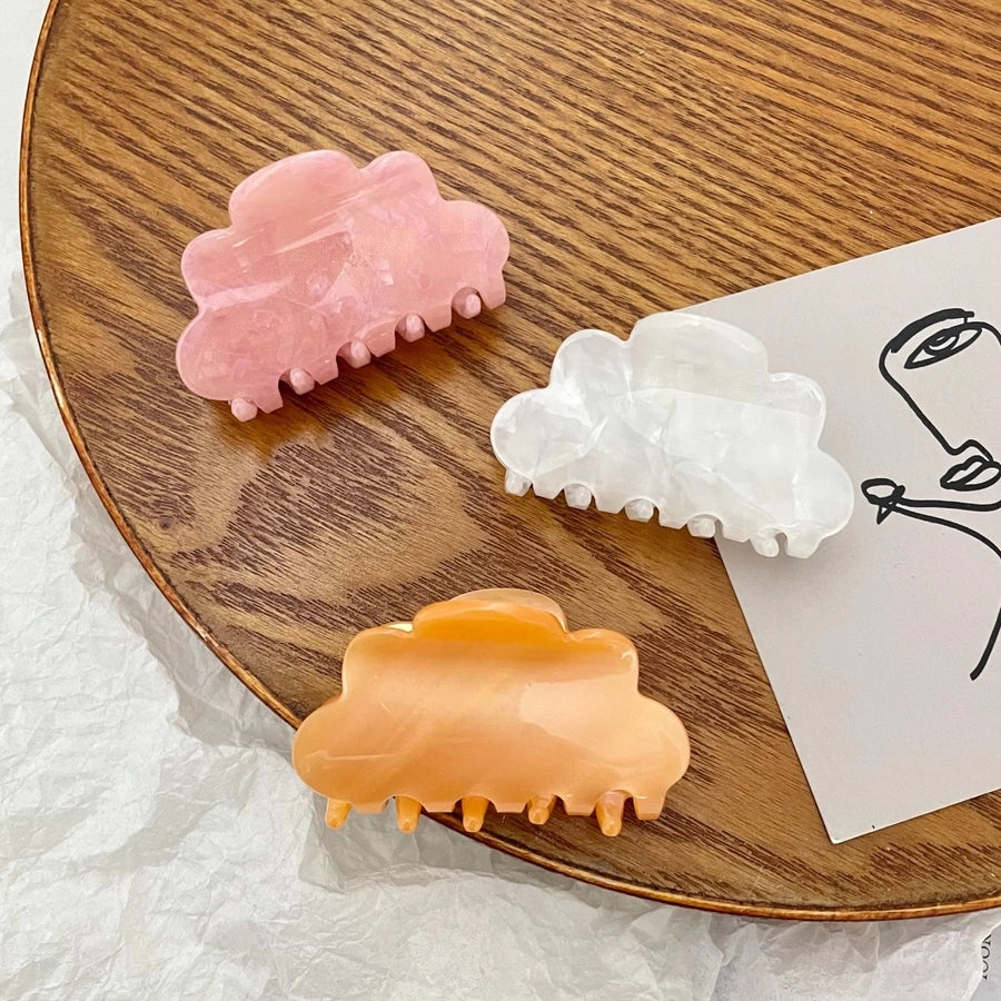 sweet solid color arylic hair claws