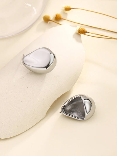 1 Pair Casual Romantic Solid Color Geometric 304 Stainless Steel Ear Studs