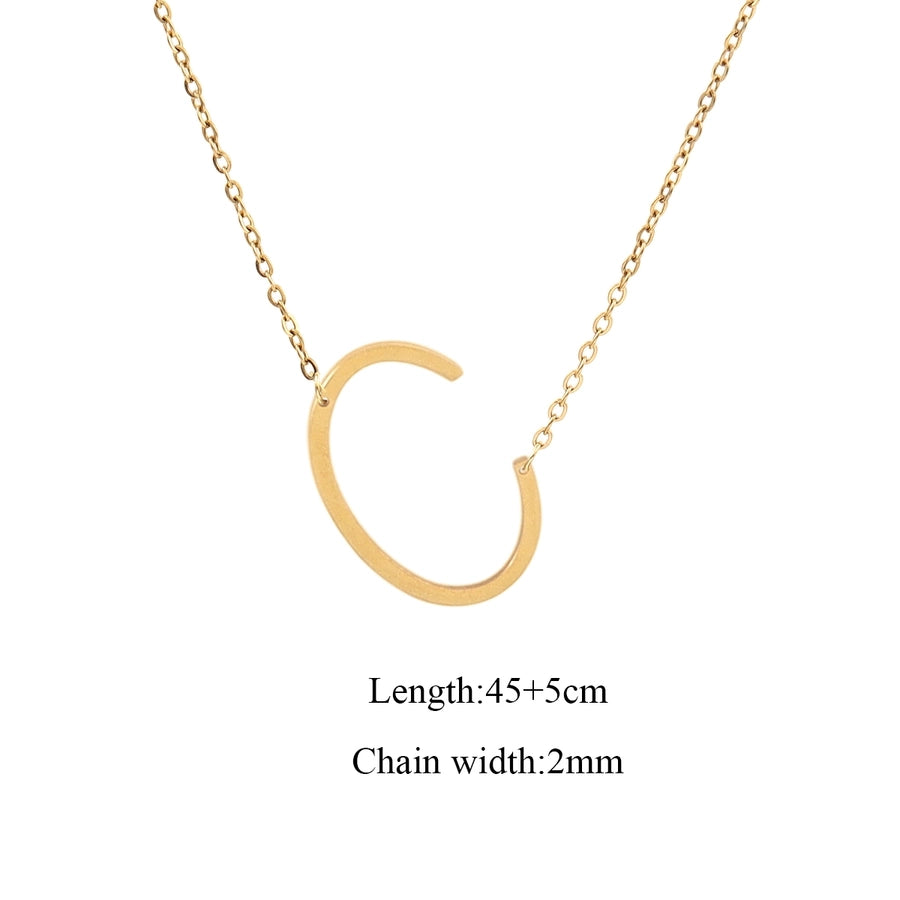 Jewelry Elegant Simple Style Classic Style Letter 201 Stainless Steel 304 Stainless Steel Pendant Necklace