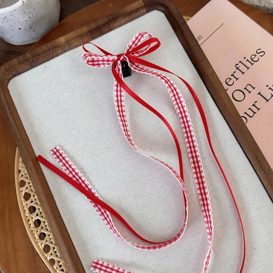 Women's Cute Lady Sweet Bow Knot Cloth Hair Clip