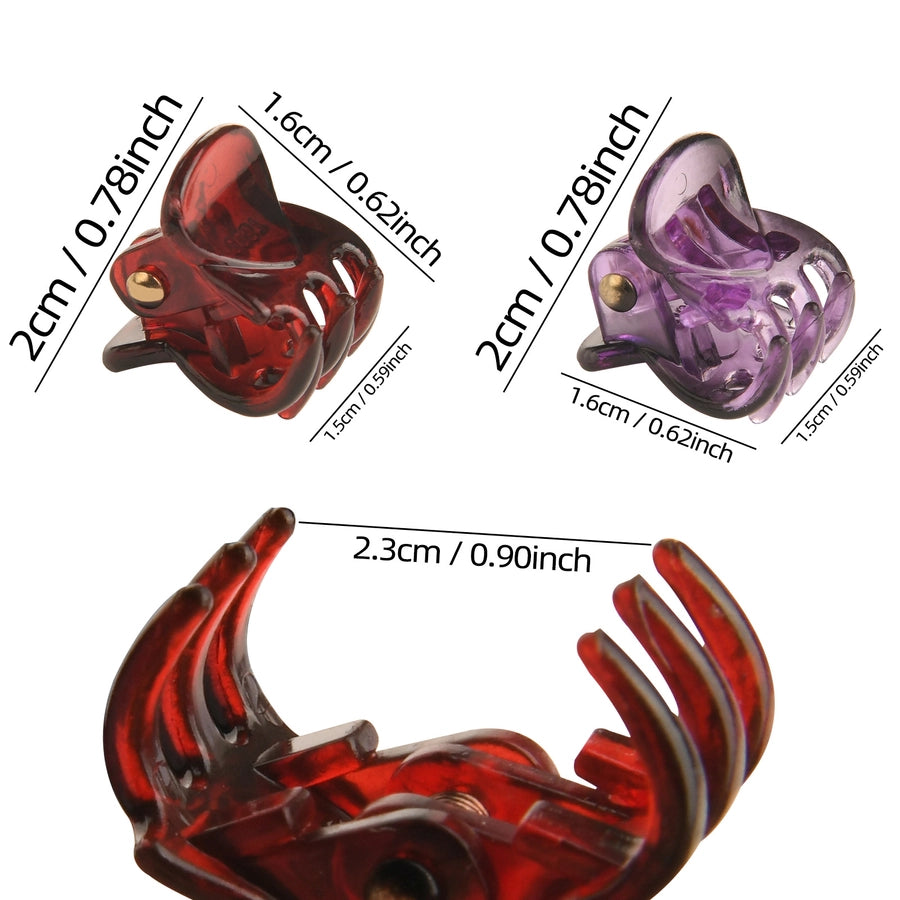 simple style color block plastic hair claws