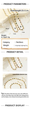 Jewelry IG Style Heart Shape Copper Zircon Inlay Bracelets Necklace