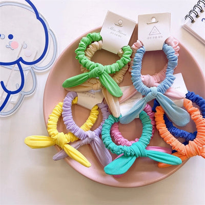Kid'S Cute Simple Style Solid Color Cloth Hair Tie