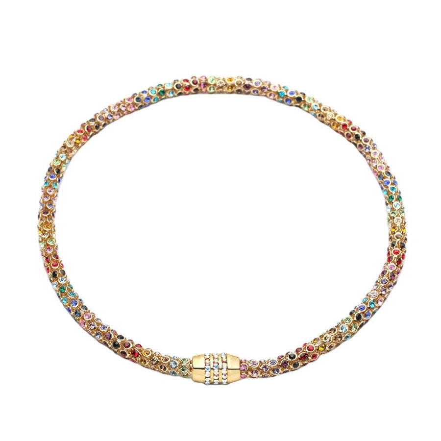 Crystal Copper Geometric Crystal Necklace