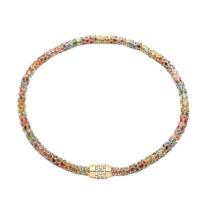 Crystal Copper Geometric Crystal Necklace