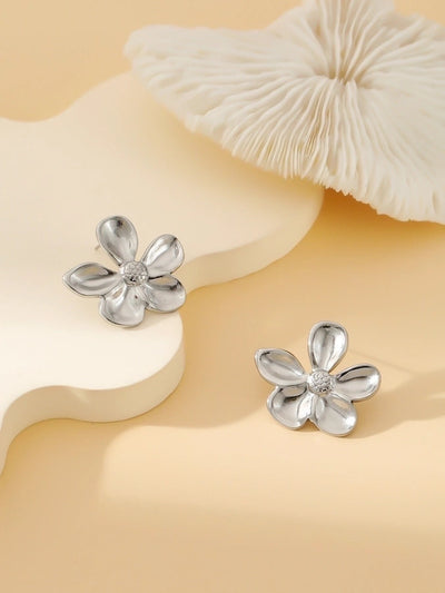 1 Pair Exaggerated Simple Style Oversized Flower Butterfly 304 Stainless Steel Ear Studs