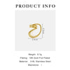 Jewelry Retro French Style IG Style Geometric 316L Stainless Steel  18K Gold Plated Irregular Open Rings
