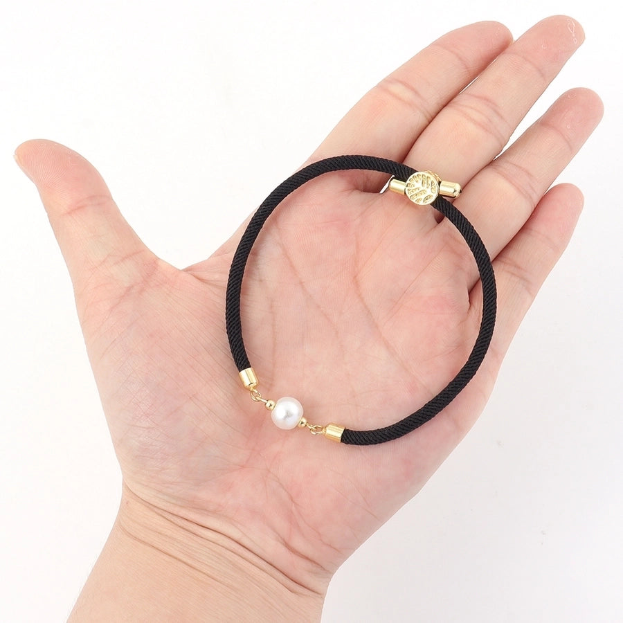 Artificial Pearl Copper Geometric Copper Bracelets