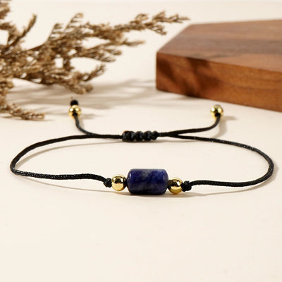 Autumn and Winter New Arrival Hot Sale New Chinese Color Natural Stone Copper Bead Bracelet Advanced Simple Personality Trendy Bracelet All-Matching