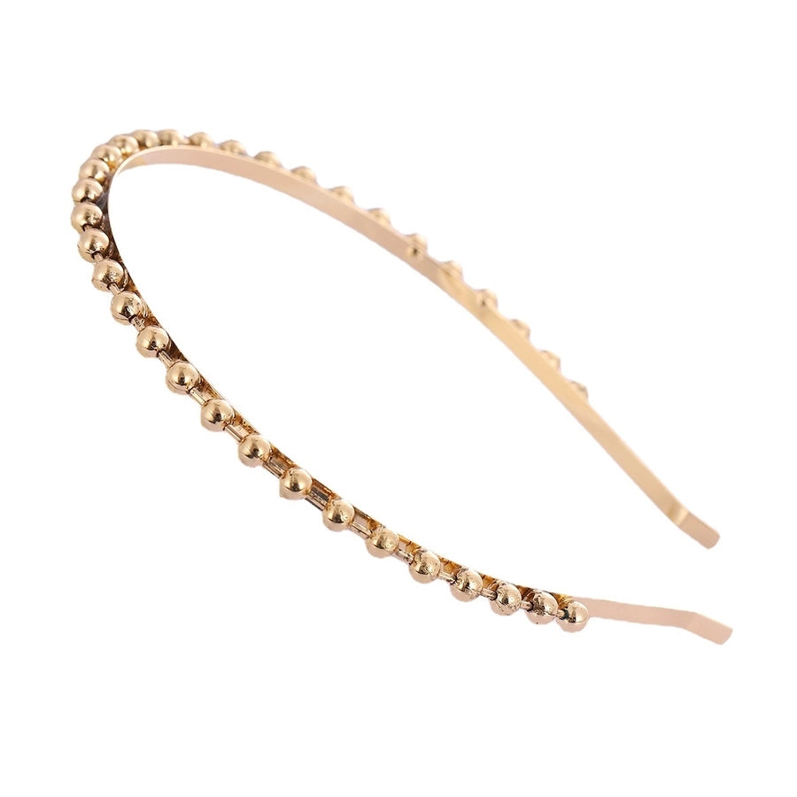 simple style solid color metal plating hair band