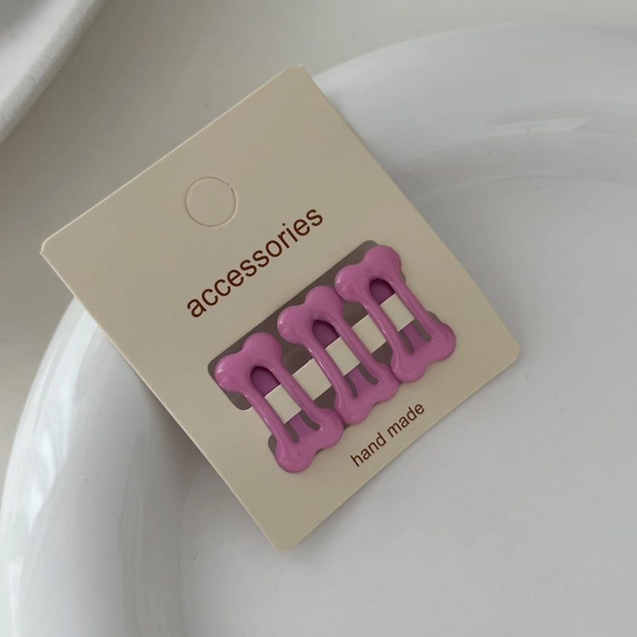 simple style solid color plastic resin hollow out hair clip