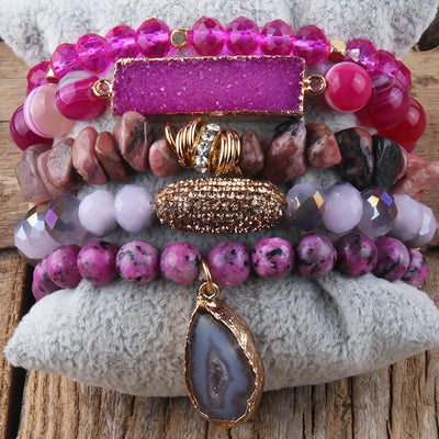 Vacation Geometric natural stone Beaded Chain Bracelets In Bulk