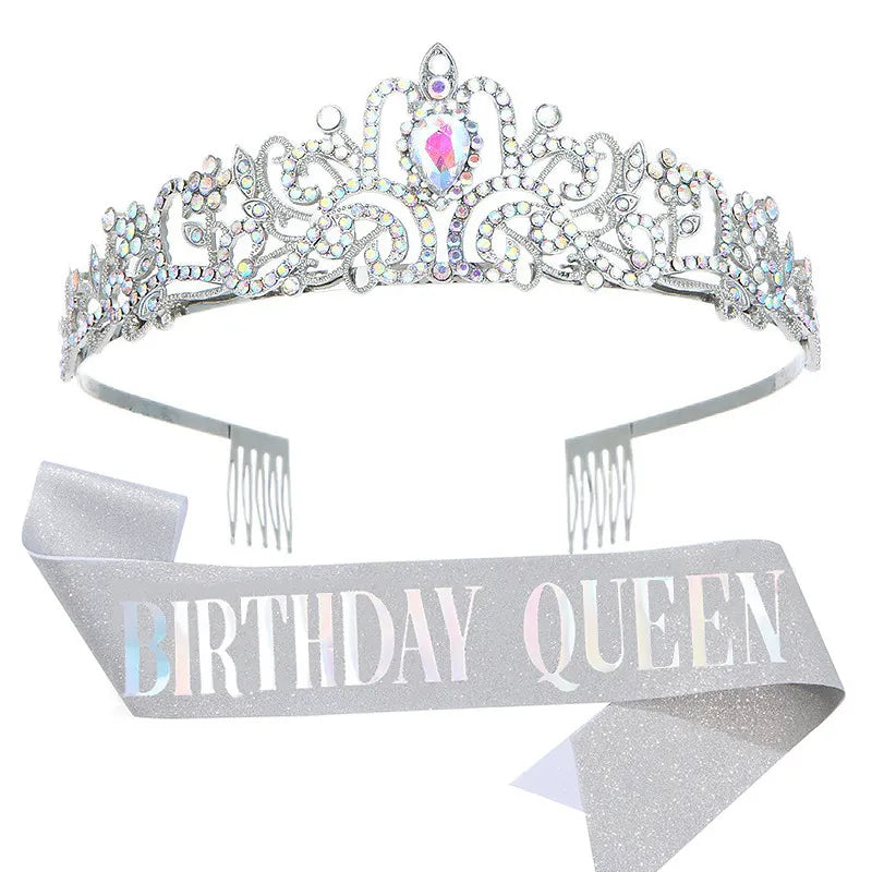 women's simple style solid color alloy plating inlay artificial gemstones crown