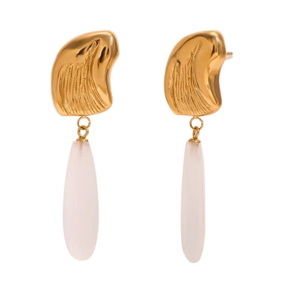 1 Pair Simple Style Geometric 304 Stainless Steel 18K Gold Plated Drop Earrings