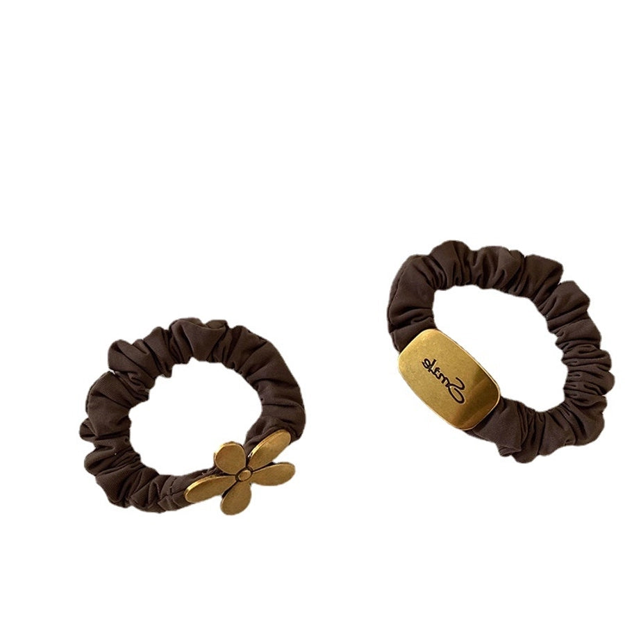 Women's Casual Simple Style Letter Flower Metal Hair Tie