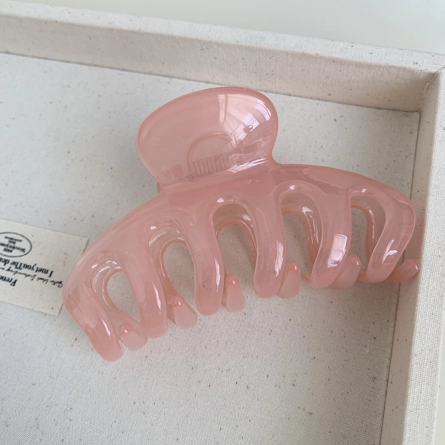 Women's Korean Style IG Style Solid Color Injection Molding Hair Claws