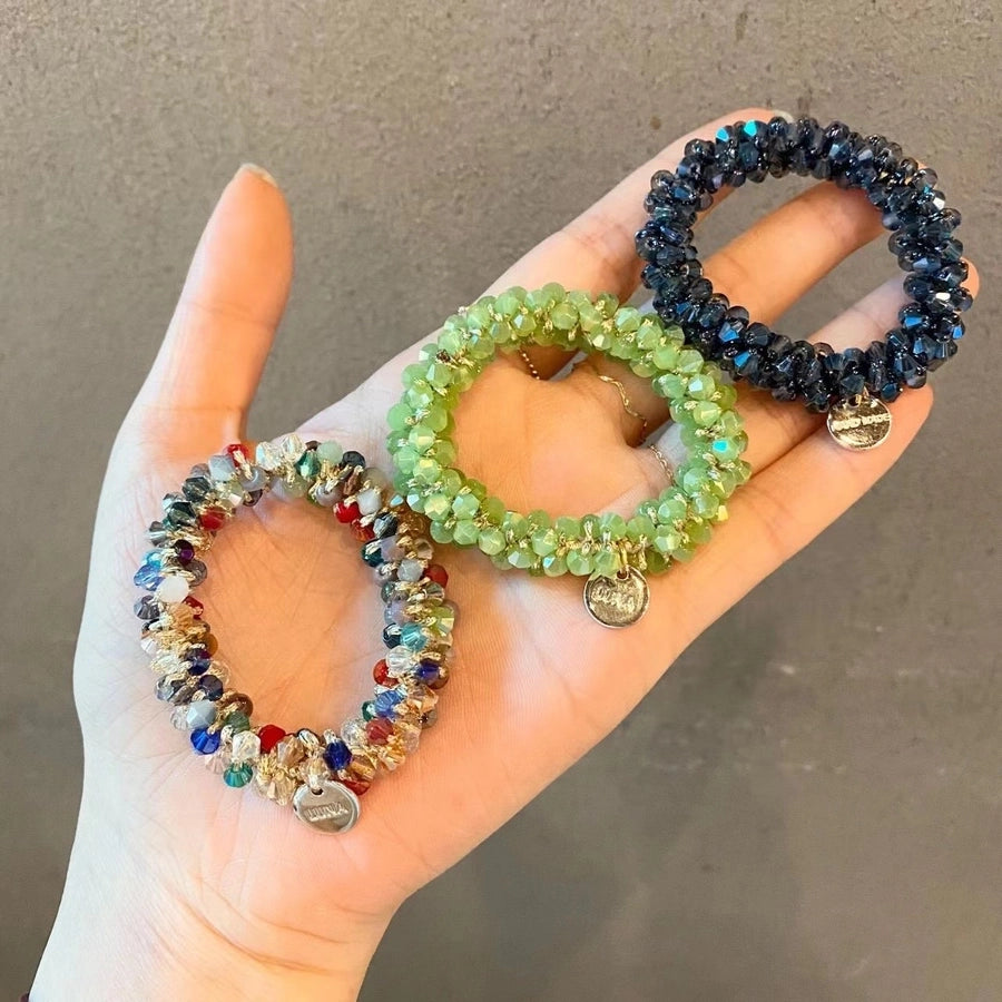 Women's Elegant Geometric Rhinestone Hair Tie