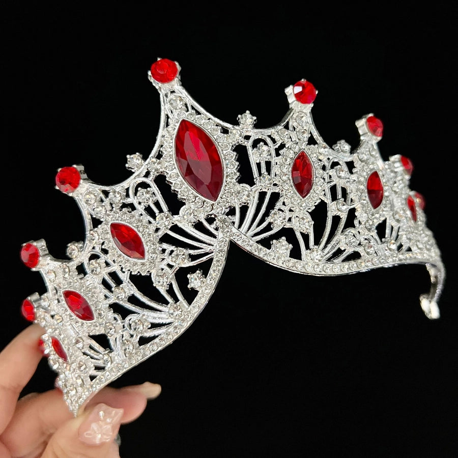 Women's Lady Crown Alloy Rhinestone Plating Hair Band