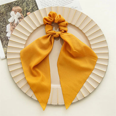 simple style solid color cloth ribbon hair tie 1 piece