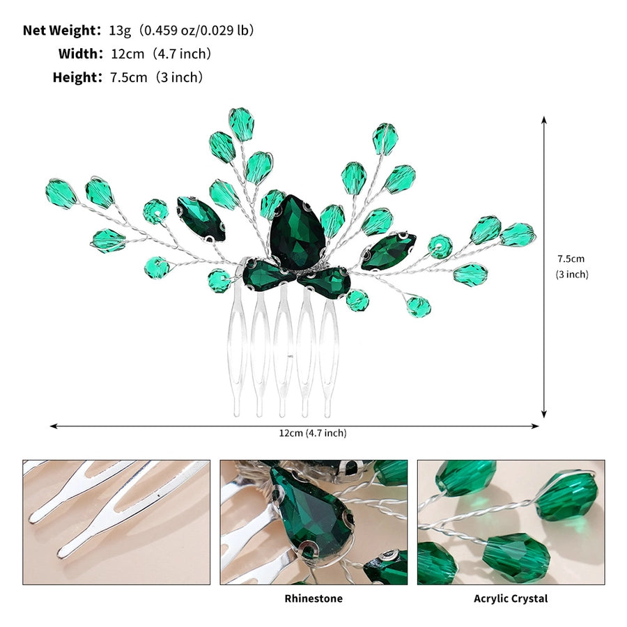 Women's Simple Style Classic Style Color Block Copper Inlay Rhinestones Insert comb