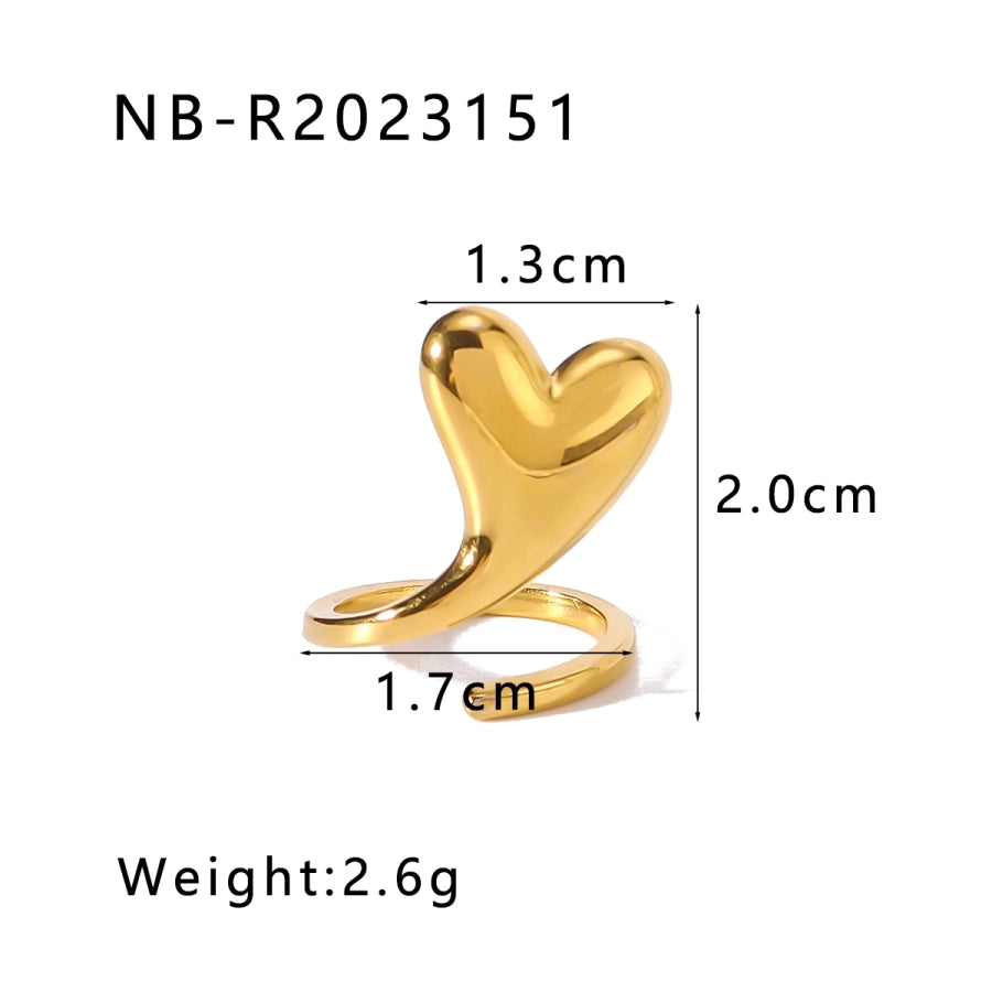 Jewelry Vintage Style Simple Style Geometric 304 Stainless Steel 18K Gold Plated Open Rings