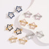 Ear Cartilage Rings & Studs Y2K Modern Style Pentagram 304 Stainless Steel Inlay Zircon Ear Cartilage Rings & Studs