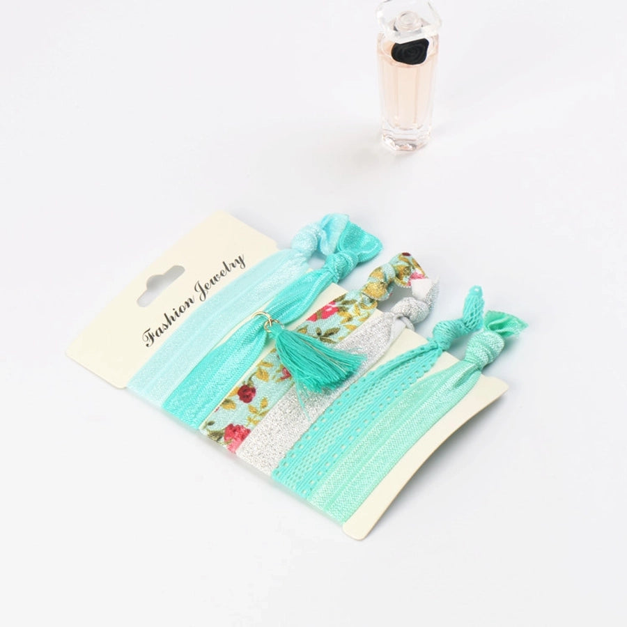 Factory sales tassel color knotted rubber band combination