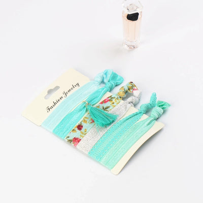 Factory sales tassel color knotted rubber band combination