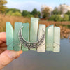 retro moon crystal plating hair clip 1 pair