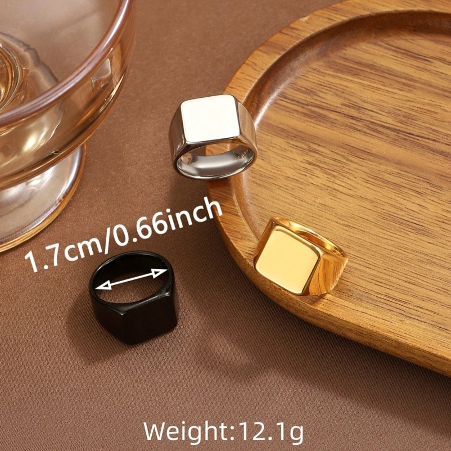 Jewelry Simple Style Geometric 304 Stainless Steel Rings