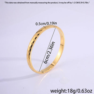 Casual Simple Style Solid Color Titanium Steel  Bangle