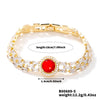 Copper K Gold Plated Inlay Water Droplets Zircon Bracelets