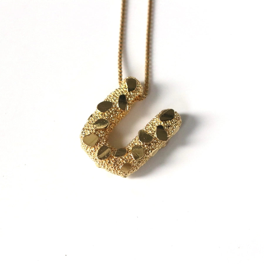 Jewelry Simple Style Classic Style letter Copper Pendant Necklace