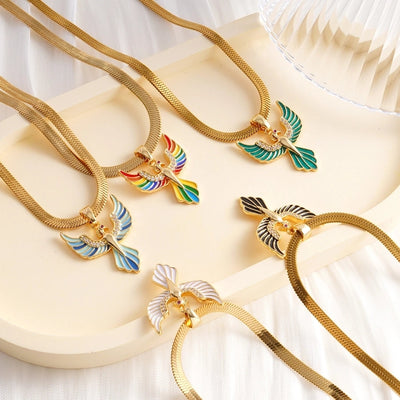 Jewelry Glam Sexy Bird 304 Stainless Steel Copper Necklace