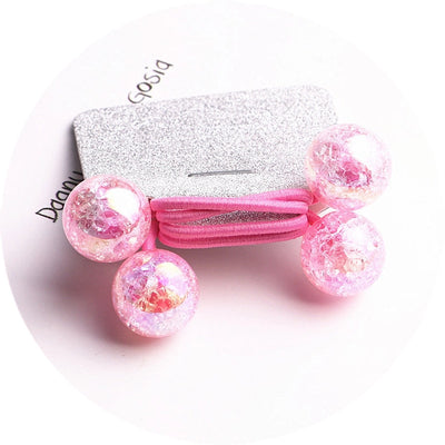 Kid'S Cute Simple Style Round Colorful Arylic Hair Tie