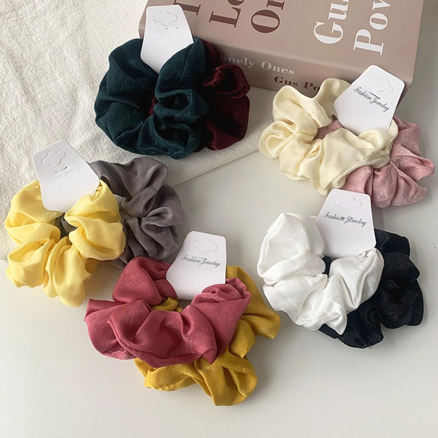 accessories solid color hair scrunchies combination