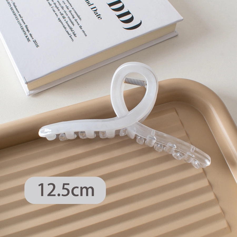 simple style solid color plastic spray paint hair claws 1 piece