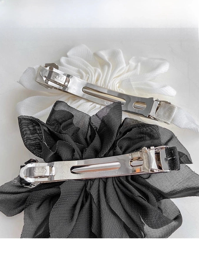 Super Fairy Elegant Chiffon Flower Hairpin Summer Back Head Ponda Tail Clip Headwear Advanced Sense Simple  Hair Accessories