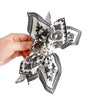 Women's Retro Color Block Plastic Cloth Printing Hair Claws