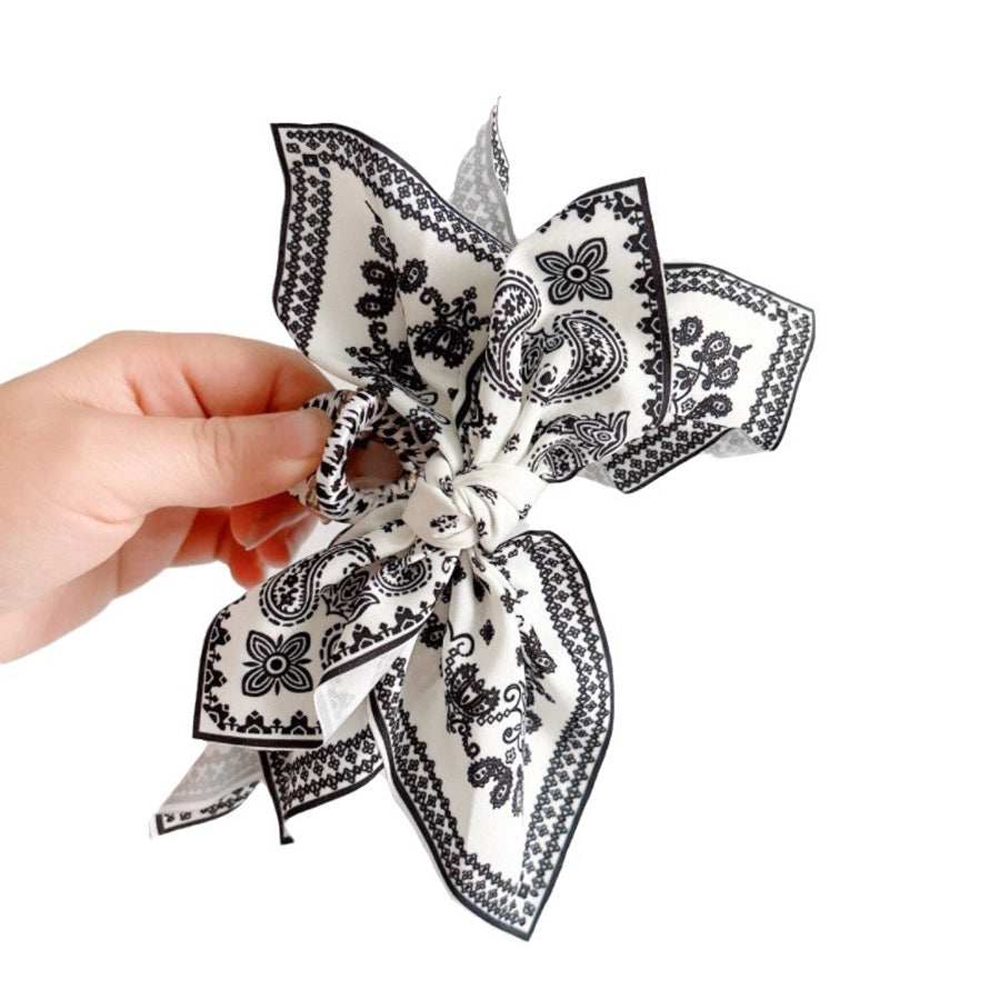 Women's Retro Color Block Plastic Cloth Printing Hair Claws