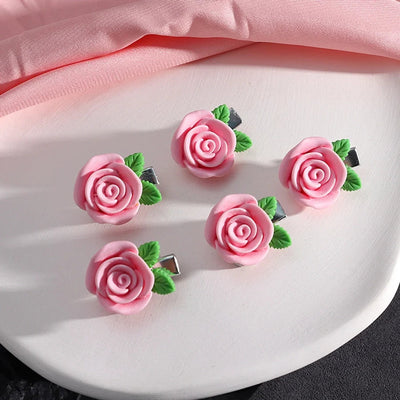 Women's Cute Sweet Heart Shape Plastic Resin Hair Clip