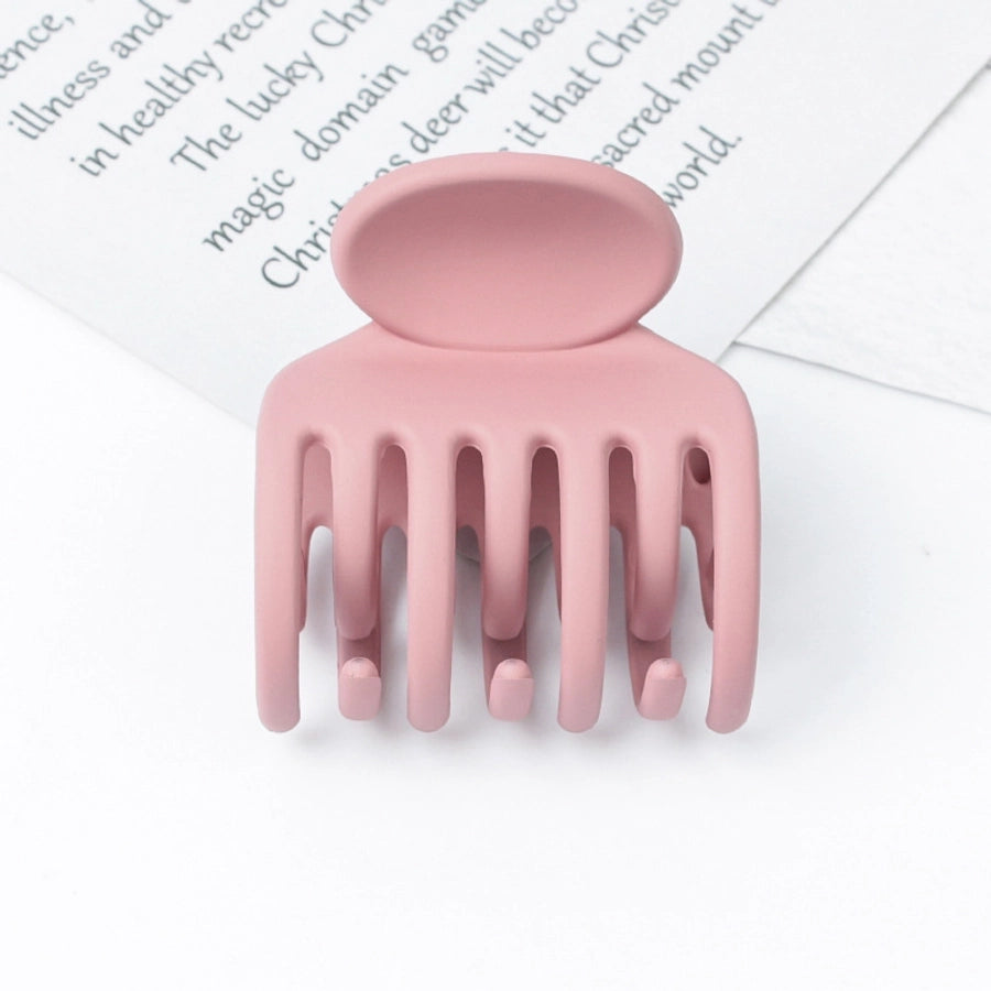 simple style solid color plastic resin hollow out hair claws 1 piece