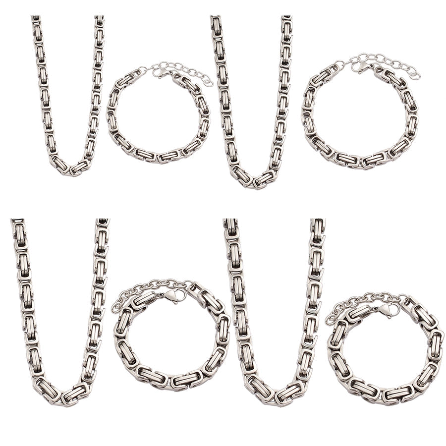 Jewelry Hip-Hop Commute Geometric 667 Stainless Steel Bracelets Necklace