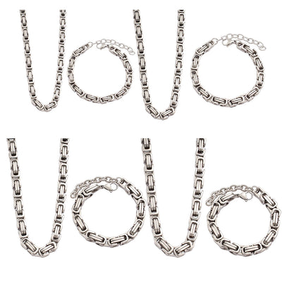 Jewelry Hip-Hop Commute Geometric 667 Stainless Steel Bracelets Necklace