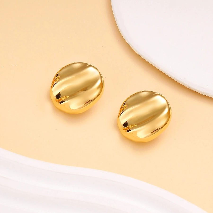 1 Pair Simple Style Classic Style Round 304 Stainless Steel 316 Stainless Steel  Ear Studs