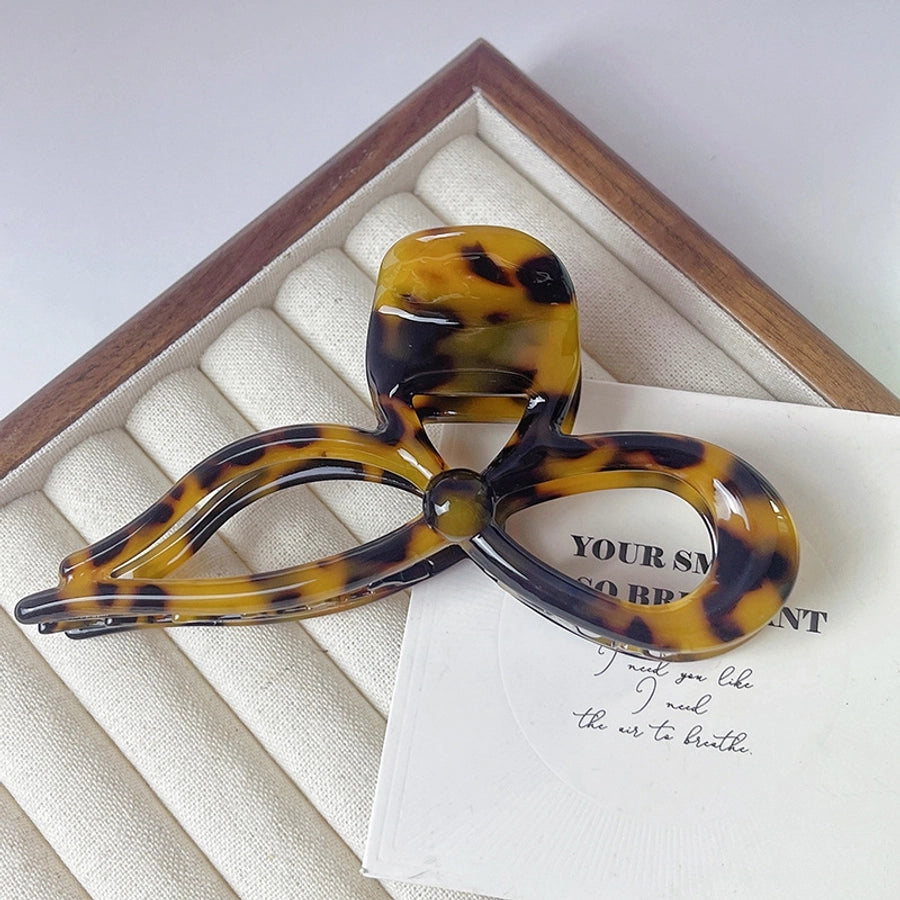 Super Fairy ~ Three-dimensional Bow Acetic Acid Grab Clip Temperament Gentle Ribbon Hairpin Sweet Large Shark Clip Women's Hair Accessories