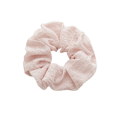 sweet solid color cloth pleated hair tie